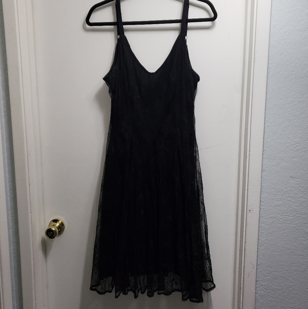 Black lace flare dress from Torrid
